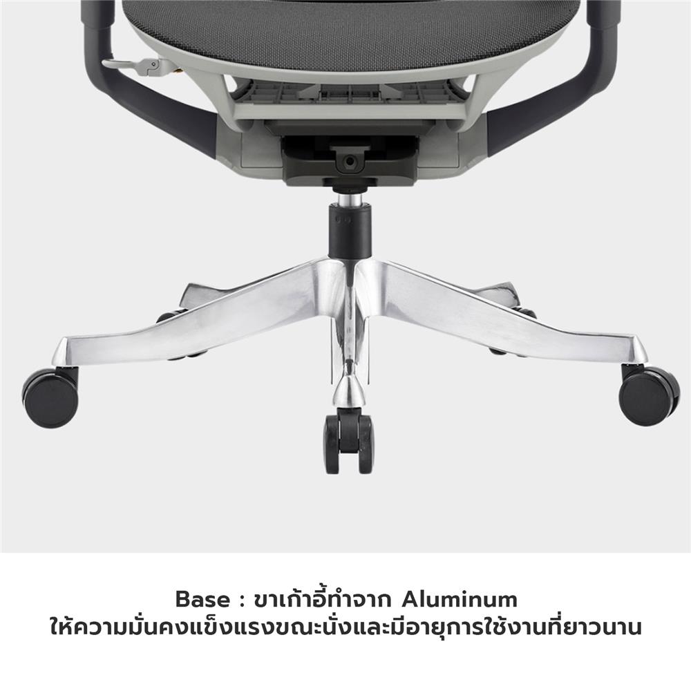 เก้าอี้สำนักงาน BWELL AGNES A98-QWHS สีขาว/เทา