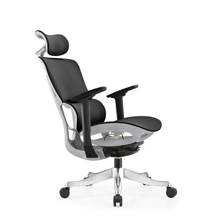 เก้าอี้สำนักงาน BWELL AGNES A98-QWHS สีขาว/เทา_3