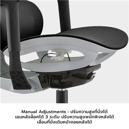 เก้าอี้สำนักงาน BWELL AGNES A98-QWHS สีขาว/เทา_6