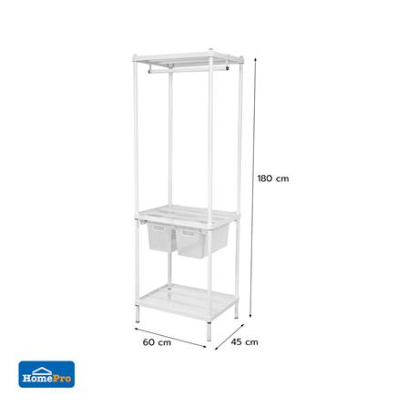 โครงตู้ราวแขวน 2 ตะกร้า PLIM HARIS 60X45X180 ซม._7