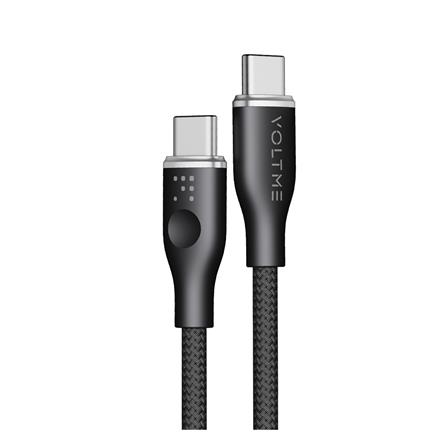 สายชาร์จ USB-C TO USB-C VOLTME INNOVATIONS C2049 POWERLINK RUGG 1 เมตร สีดำ_0