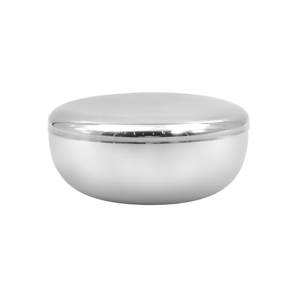 ชามพร้อมฝาสเตนเลส 4 นิ้ว FOFO KOREA สีเงิน