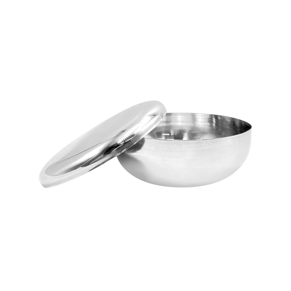 ชามพร้อมฝาสเตนเลส 4 นิ้ว FOFO KOREA สีเงิน