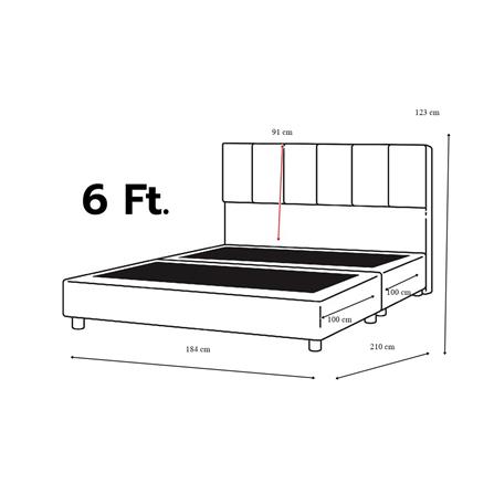 ฐานรองหัวเตียง 6 ฟุต AS FURNITURE VIOLET PVC สี GREY_5