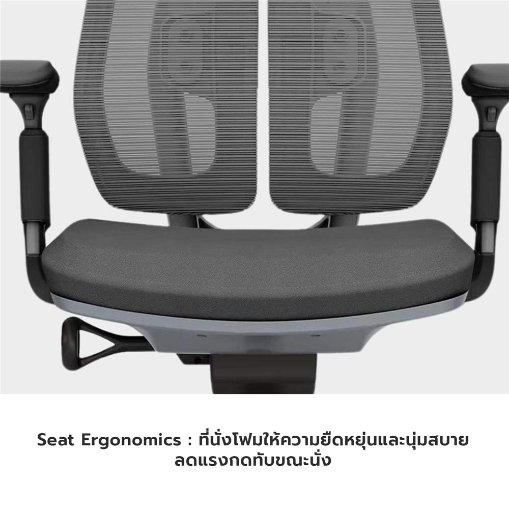 เก้าอี้สำนักงาน BWELL ASTRID A92W สีขาว/เทา