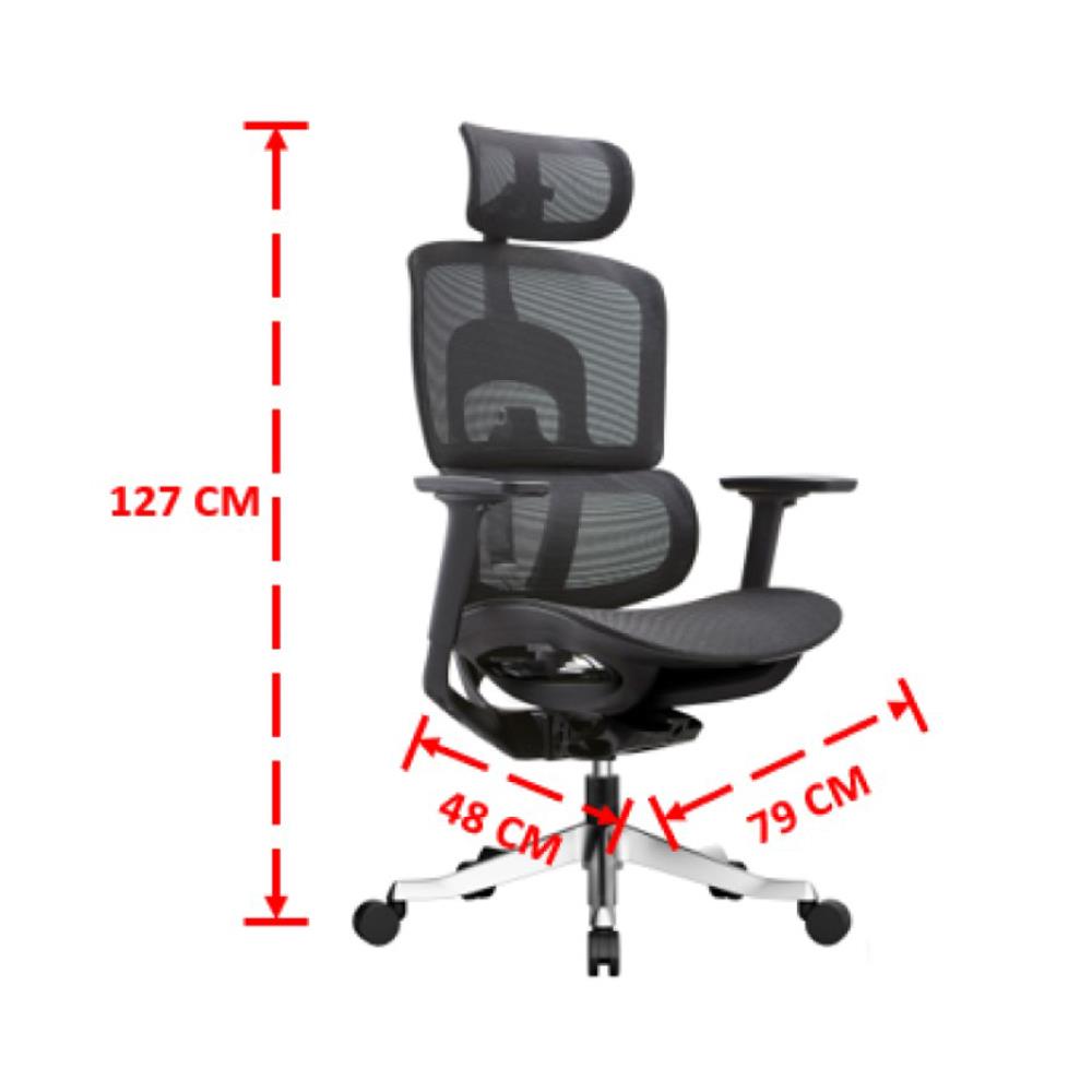 เก้าอี้สำนักงาน BWELL AGNES A98-QW สีดำ