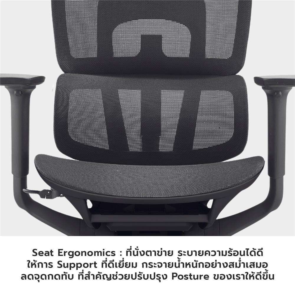 เก้าอี้สำนักงาน BWELL AGNES A98-QW สีดำ