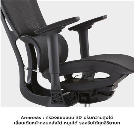 เก้าอี้สำนักงาน BWELL AGNES A98-QW สีดำ_5