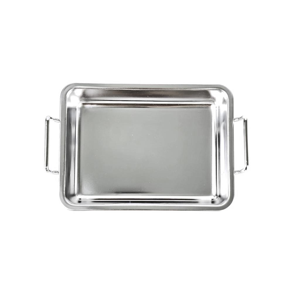 ชามเหลี่ยมสเตนเลส 2 หู 4X6 นิ้ว FOFO KOREA สีเงิน