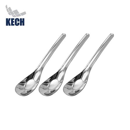 ช้อนหวานสเตนเลส KECH LISH แพ็ก 3 ชิ้น