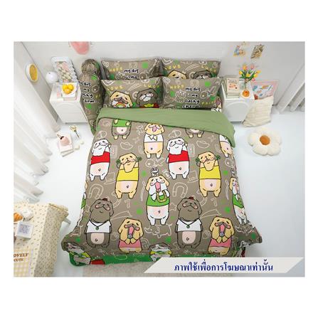 ชุดผ้าปูที่นอน 6 ฟุต 6 ชิ้น TULIP หมาจ๋า 60255-DLD026_0