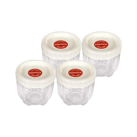 ขวดโหลพลาสติก PET LOCKNLOCK SCREW LID INTERLOCK 500 มล. สีขาว/ใส 4 ชิ้น_0