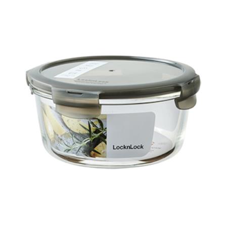 กล่องอาหารกลม LOCKNLOCK EURO 0.95 ลิตร สีเทา_0