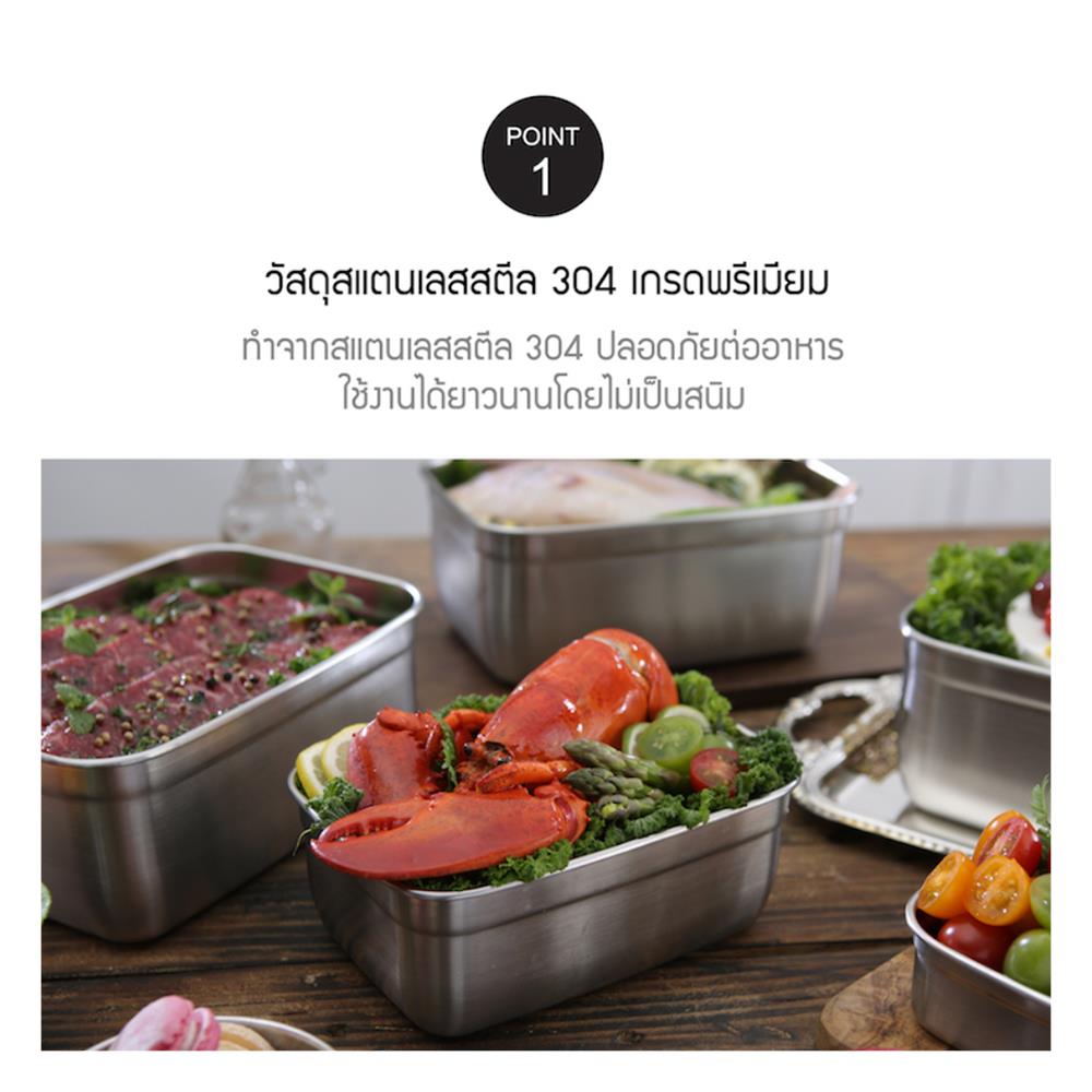 กล่องอาหารเหลี่ยม LOCKNLOCK LST815 670 มล. สีดำใส