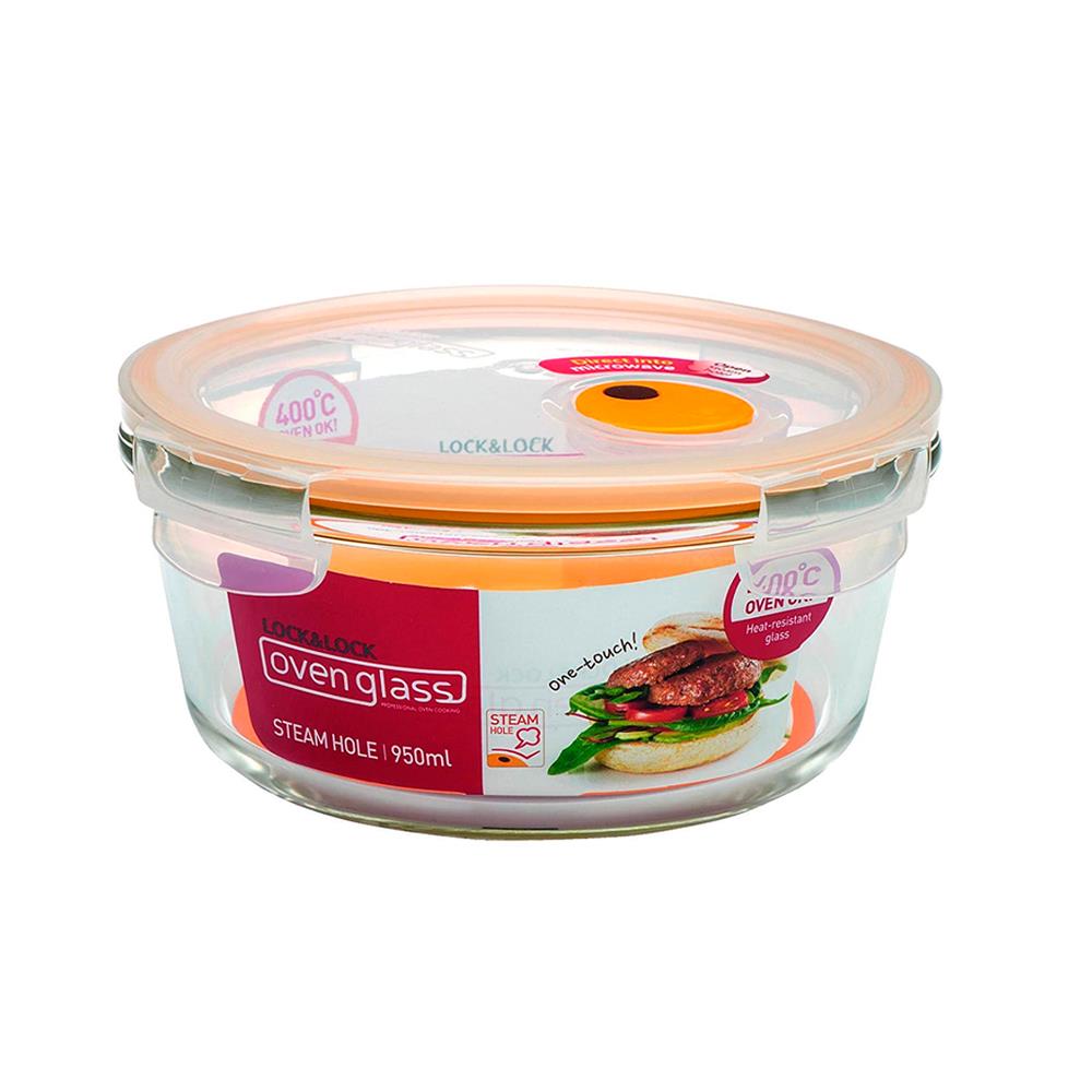 กล่องอาหารกลม LOCKNLOCK EURO 0.95 ลิตร สีใส