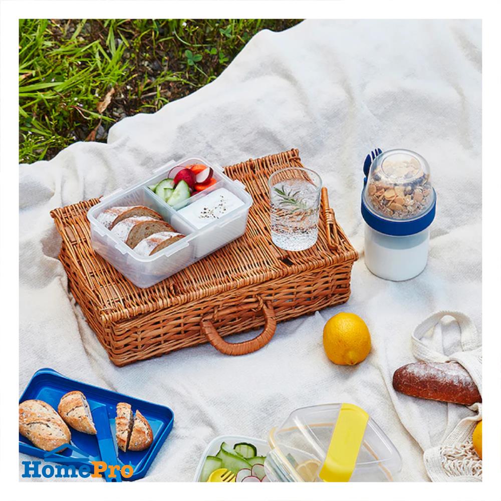 กล่องอาหาร LOCKNLOCK TO GO 870 มล. สีน้ำเงิน