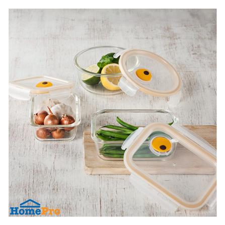 กล่องอาหารกลม LOCKNLOCK EURO 0.65 ลิตร สีใส_2