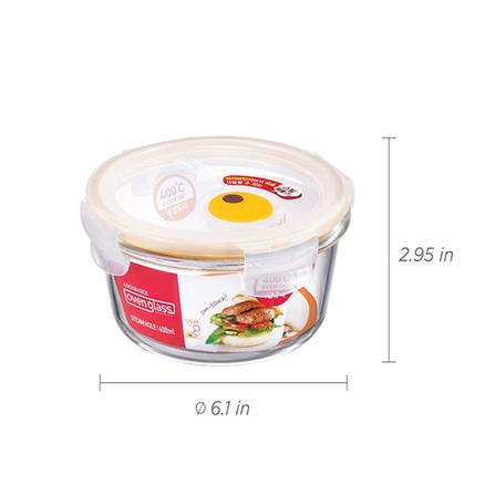 กล่องอาหารกลม LOCKNLOCK EURO 0.65 ลิตร สีใส_3