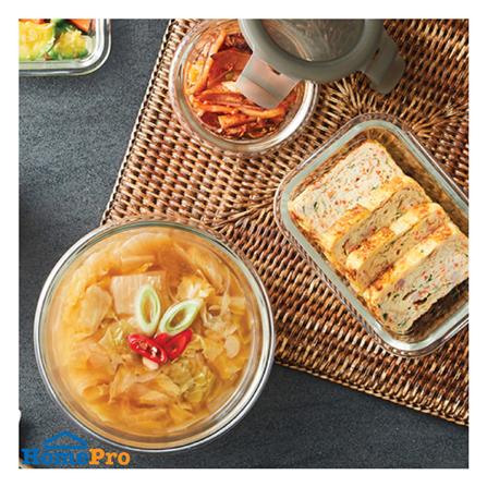 กล่องอาหารเหลี่ยม LOCKNLOCK 0.74 ลิตร สีเทา_1