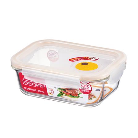 กล่องอาหารเหลี่ยม LOCKNLOCK EURO 0.63 ลิตร สีใส_0