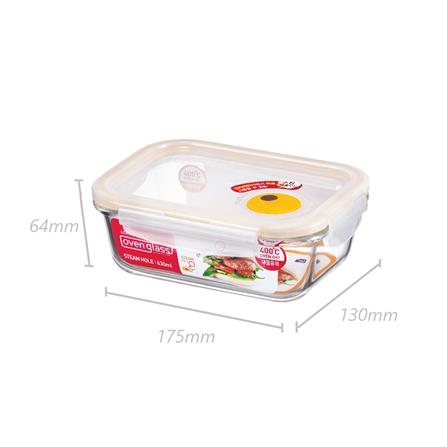 กล่องอาหารเหลี่ยม LOCKNLOCK EURO 0.63 ลิตร สีใส_3