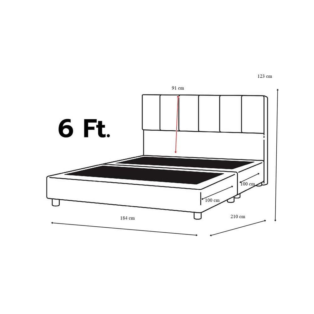 ฐานรองหัวเตียง 6 ฟุต AS FURNITURE VIOLET PVC สี BROWN