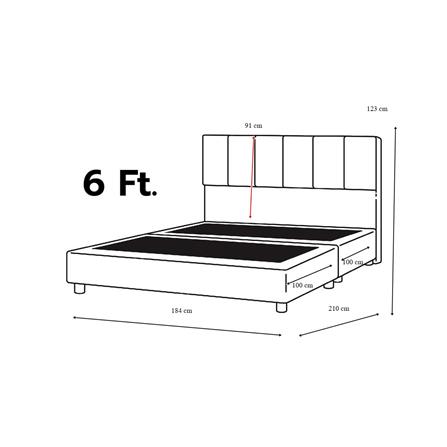 ฐานรองหัวเตียง 6 ฟุต AS FURNITURE VIOLET PVC สี BROWN_5