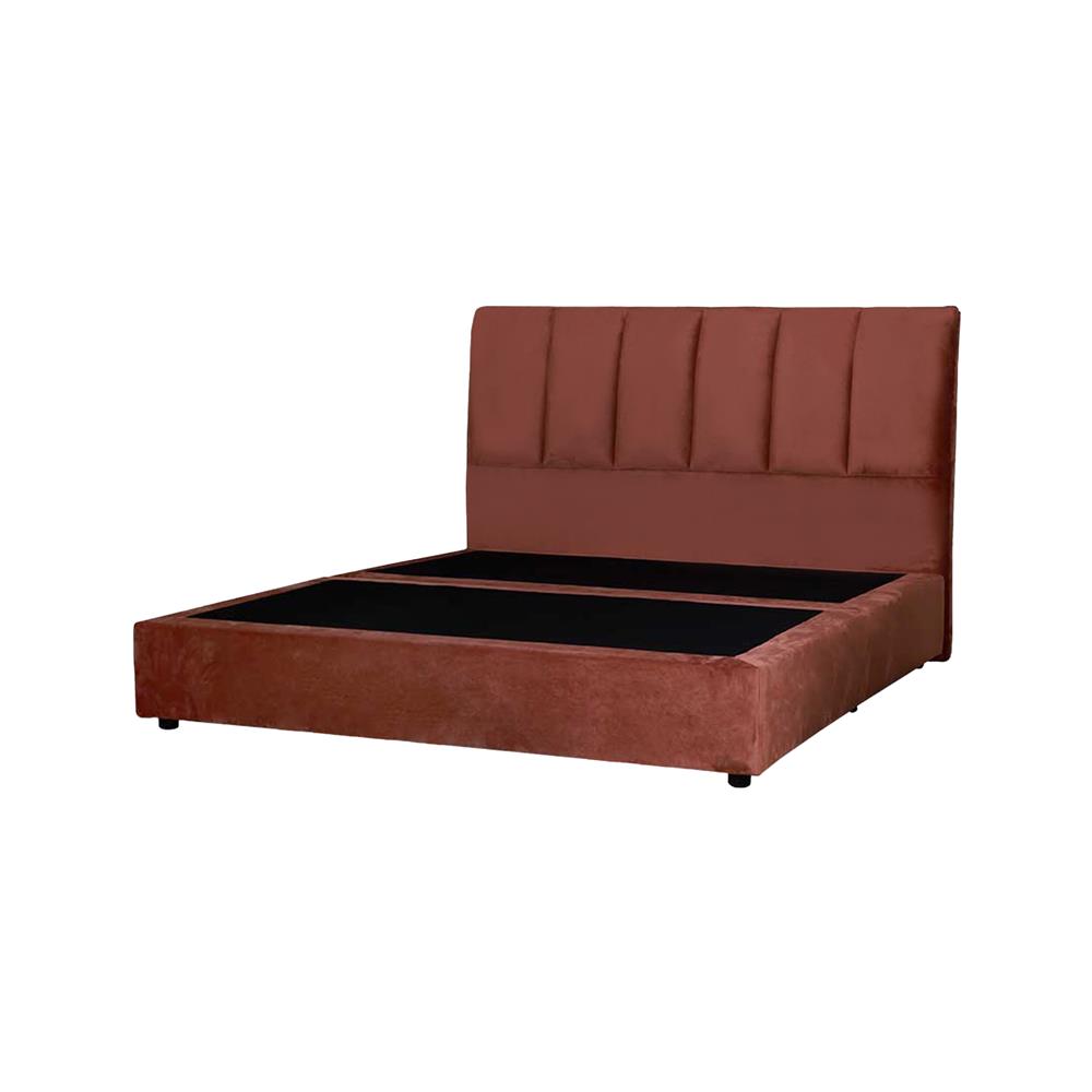 ฐานรองหัวเตียง 5 ฟุต AS FURNITURE VIOLET VELVET สี BROWN
