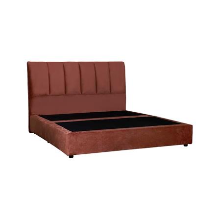 ฐานรองหัวเตียง 5 ฟุต AS FURNITURE VIOLET VELVET สี BROWN_2