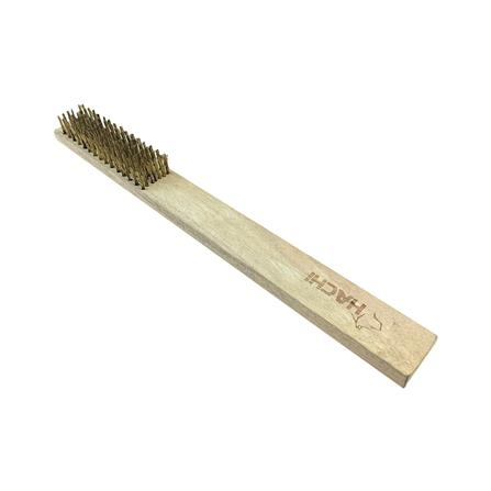 แปรงลวดทองเหลือง ขนนุ่ม ด้ามไม้ HACHI 7 แถว_0