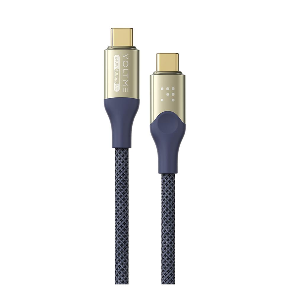 สายชาร์จ USB-C TO USB-C VOLTME POWERLINK UTRON C2199 1.2 เมตร สีฟ้า