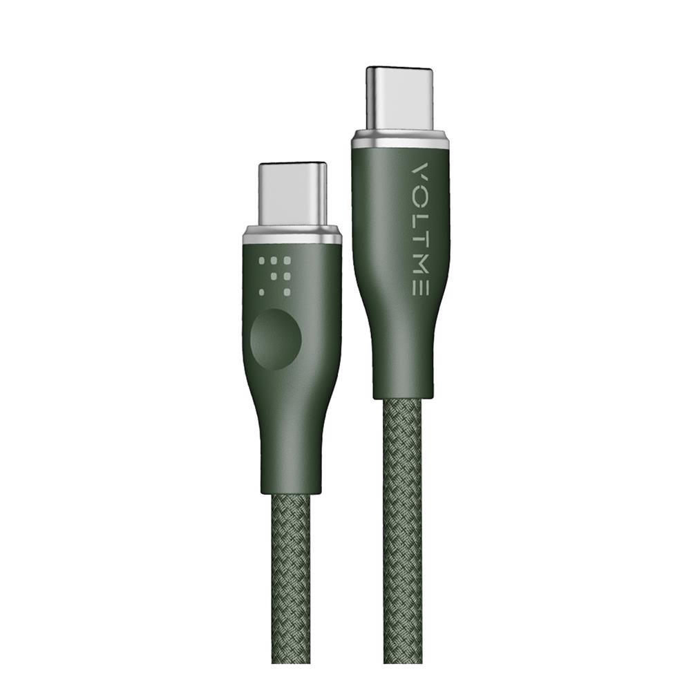 สายชาร์จ USB-C TO USB-C VOLTME POWERLINK RUGG C2059 1 เมตร สีเขียว