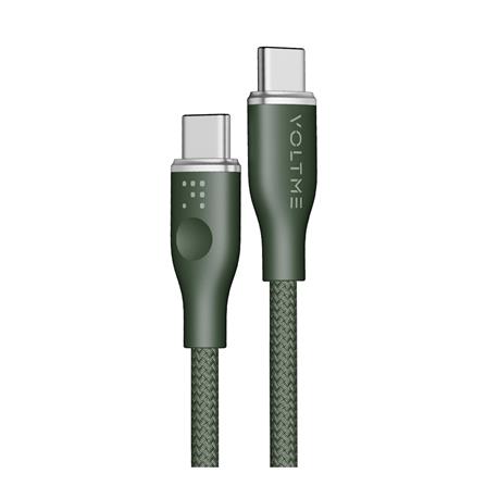 สายชาร์จ USB-C TO USB-C VOLTME POWERLINK RUGG C2059 1 เมตร สีเขียว_0