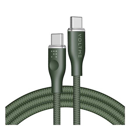 สายชาร์จ USB-C TO USB-C VOLTME POWERLINK RUGG C2059 1 เมตร สีเขียว_1