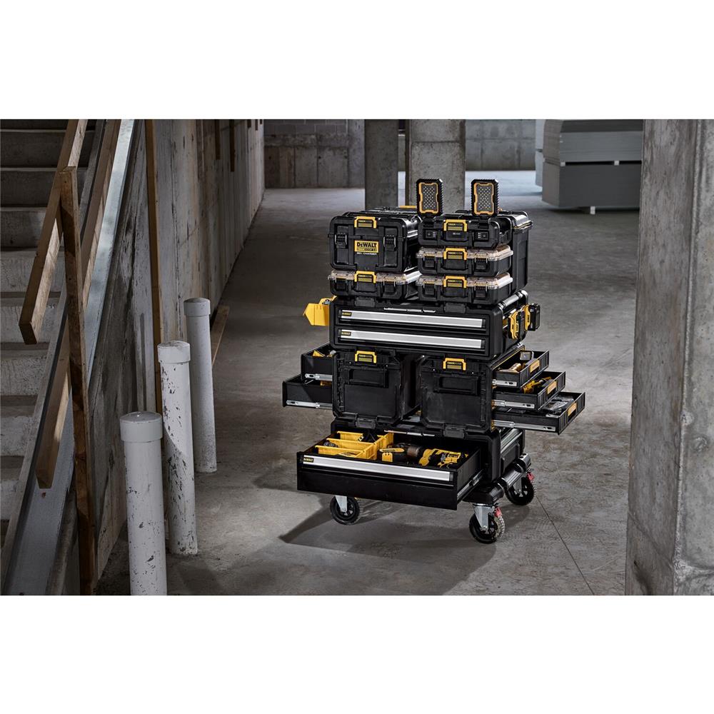 กล่องเครื่องมือลิ้นชัก 2 ชั้น พลาสติก-เหล็ก DEWALT TOUGH SYSTEM 2.0 DXL 77X55X28 ซม.