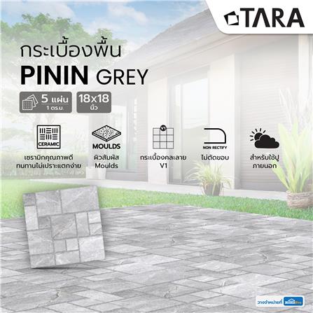 กระเบื้องพื้น 18x18 นิ้ว TARA พินอิน เทา PM 1 ตร.ม._6