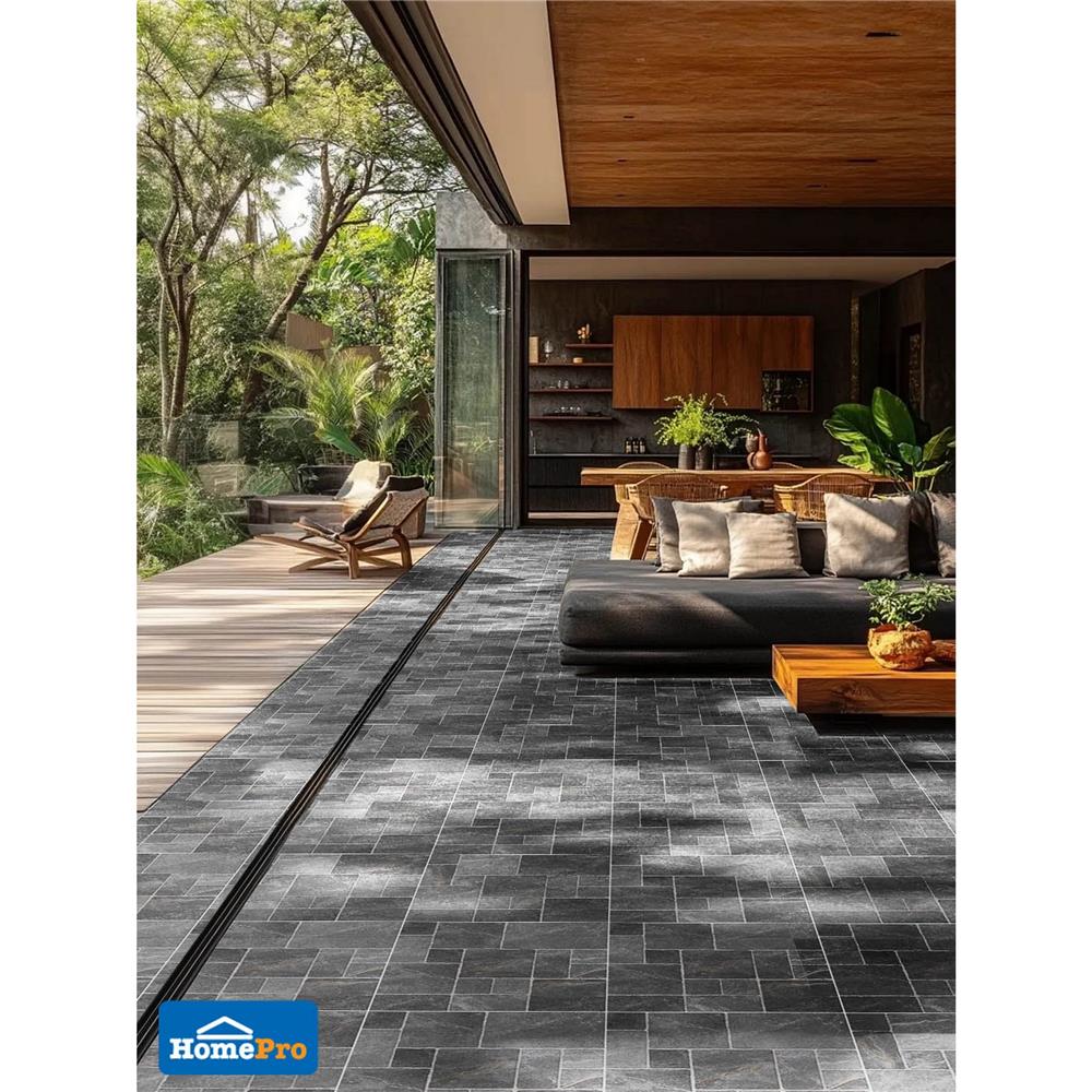 กระเบื้องพื้น 18x18 นิ้ว TARA พินอิน เทาเข้ม PM 1 ตร.ม.