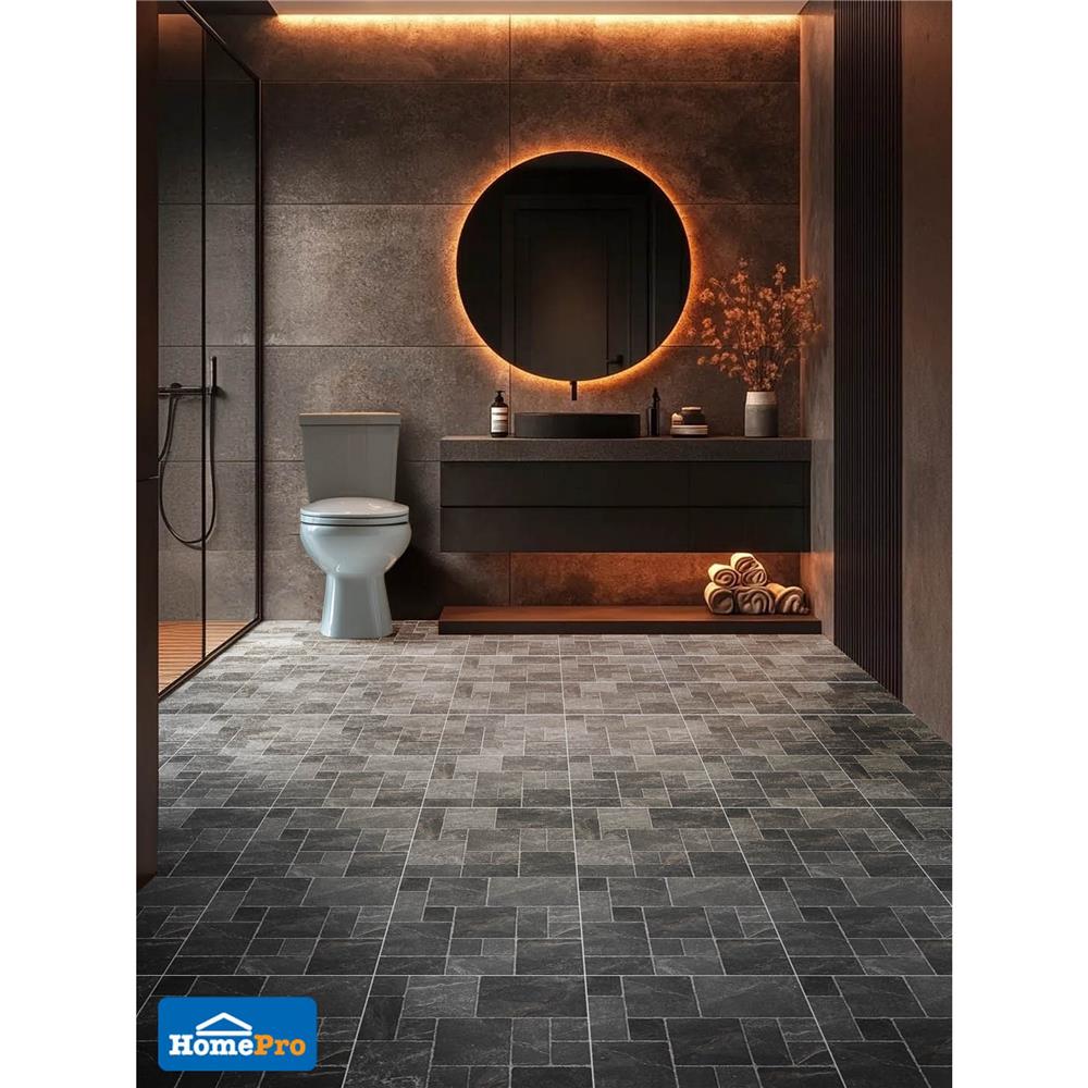 กระเบื้องพื้น 18x18 นิ้ว TARA พินอิน เทาเข้ม PM 1 ตร.ม.