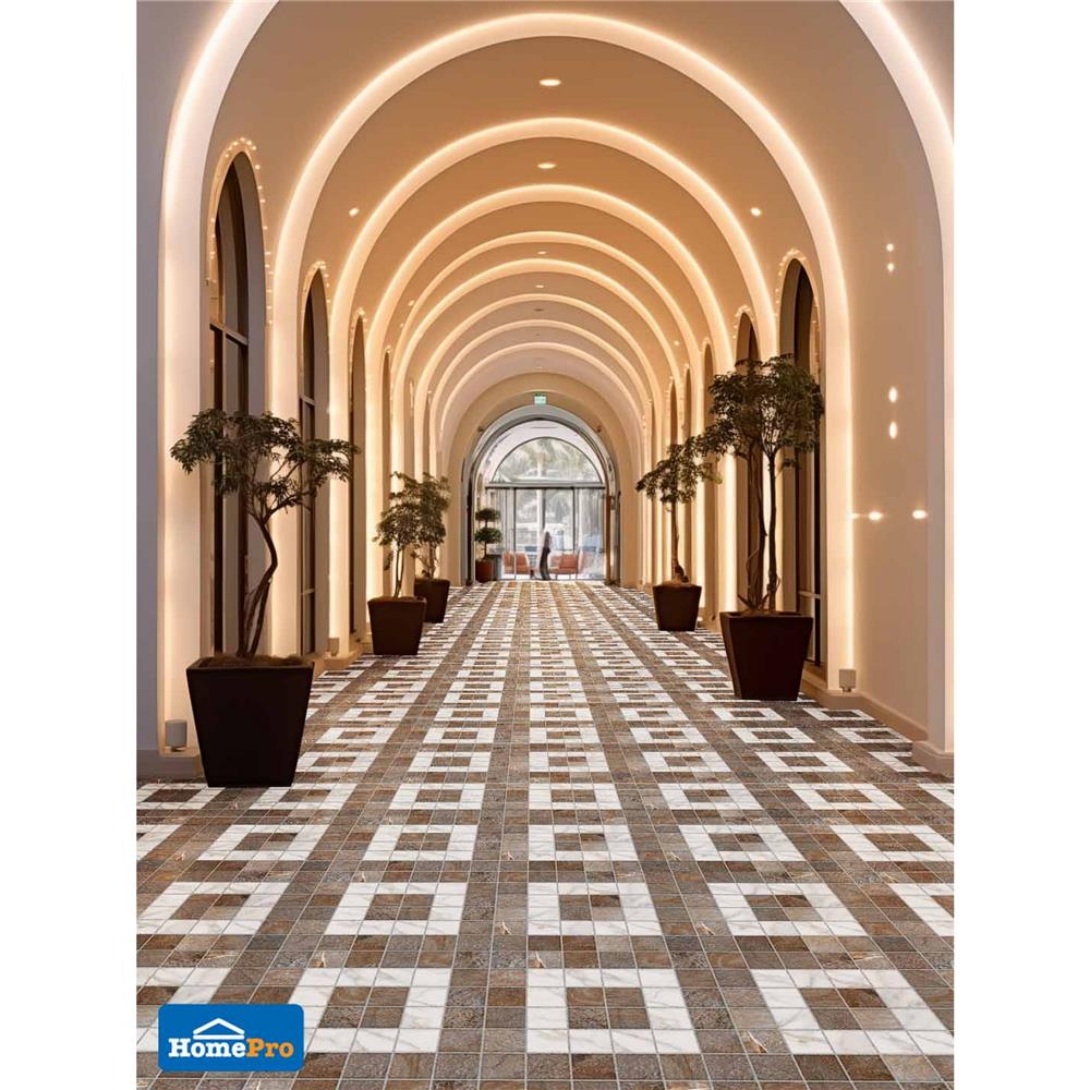 กระเบื้องพื้น 18x18 นิ้ว TARA เฟอริโอ น้ำตาล PM 1 ตร.ม.