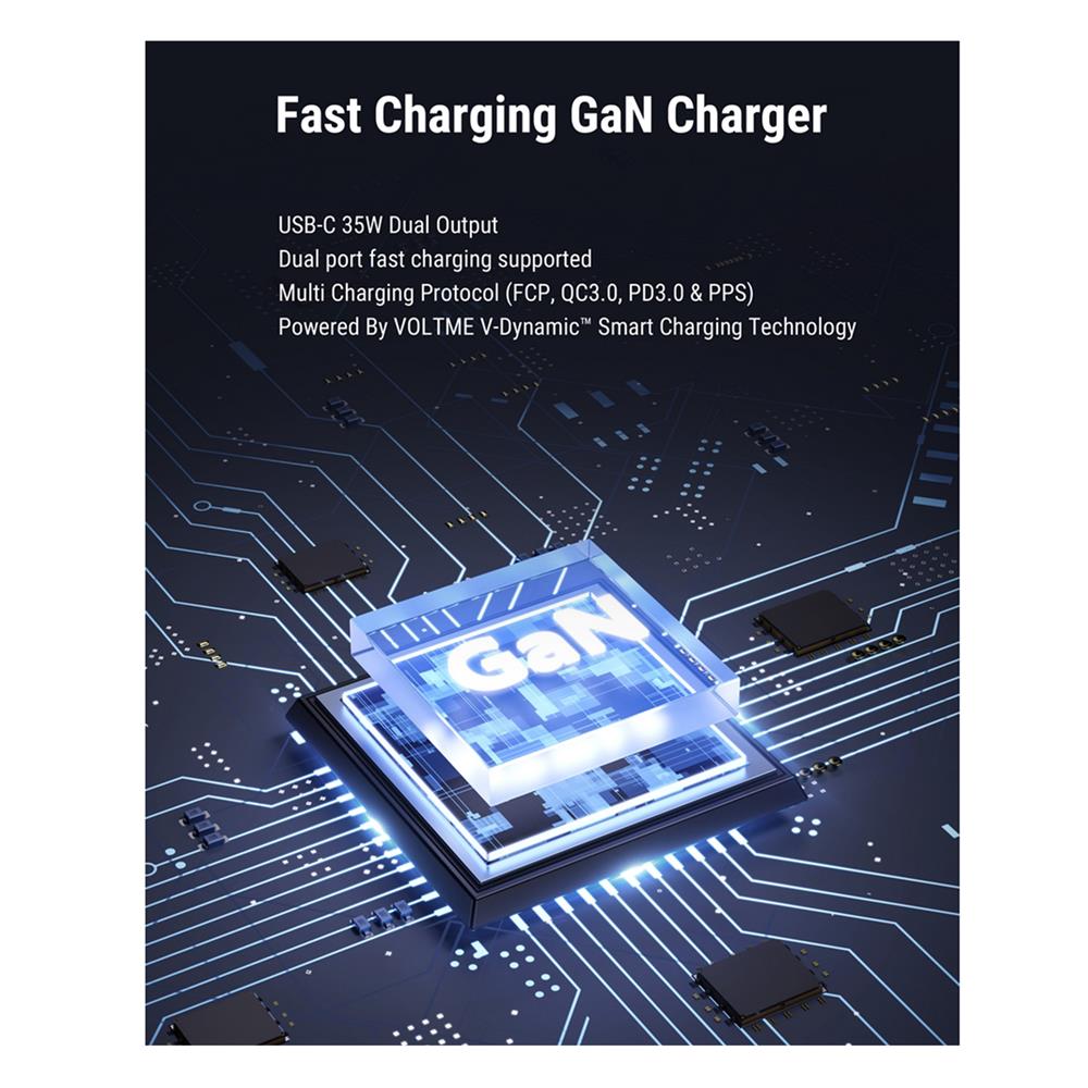 ชุดสายชาร์จ C TO C VOLTME V2021T 35W สีดำ