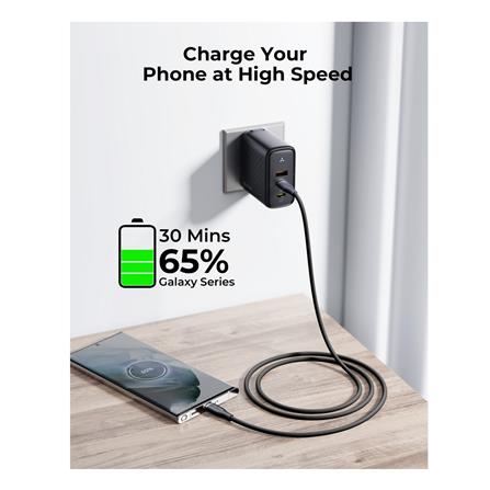 ชุดสายชาร์จ C TO C VOLTME V2021T 35W สีดำ_2