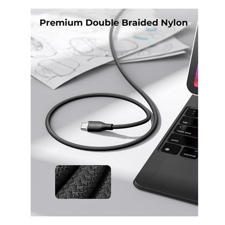 ชุดสายชาร์จ C TO C VOLTME V2021T 35W สีดำ_3