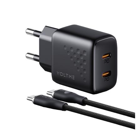 ชุดสายชาร์จ C TO C VOLTME V2021T 35W สีดำ_1