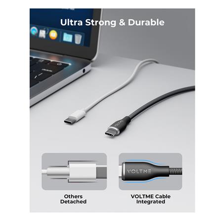 ชุดสายชาร์จ C TO C VOLTME V2021T 35W สีดำ_4