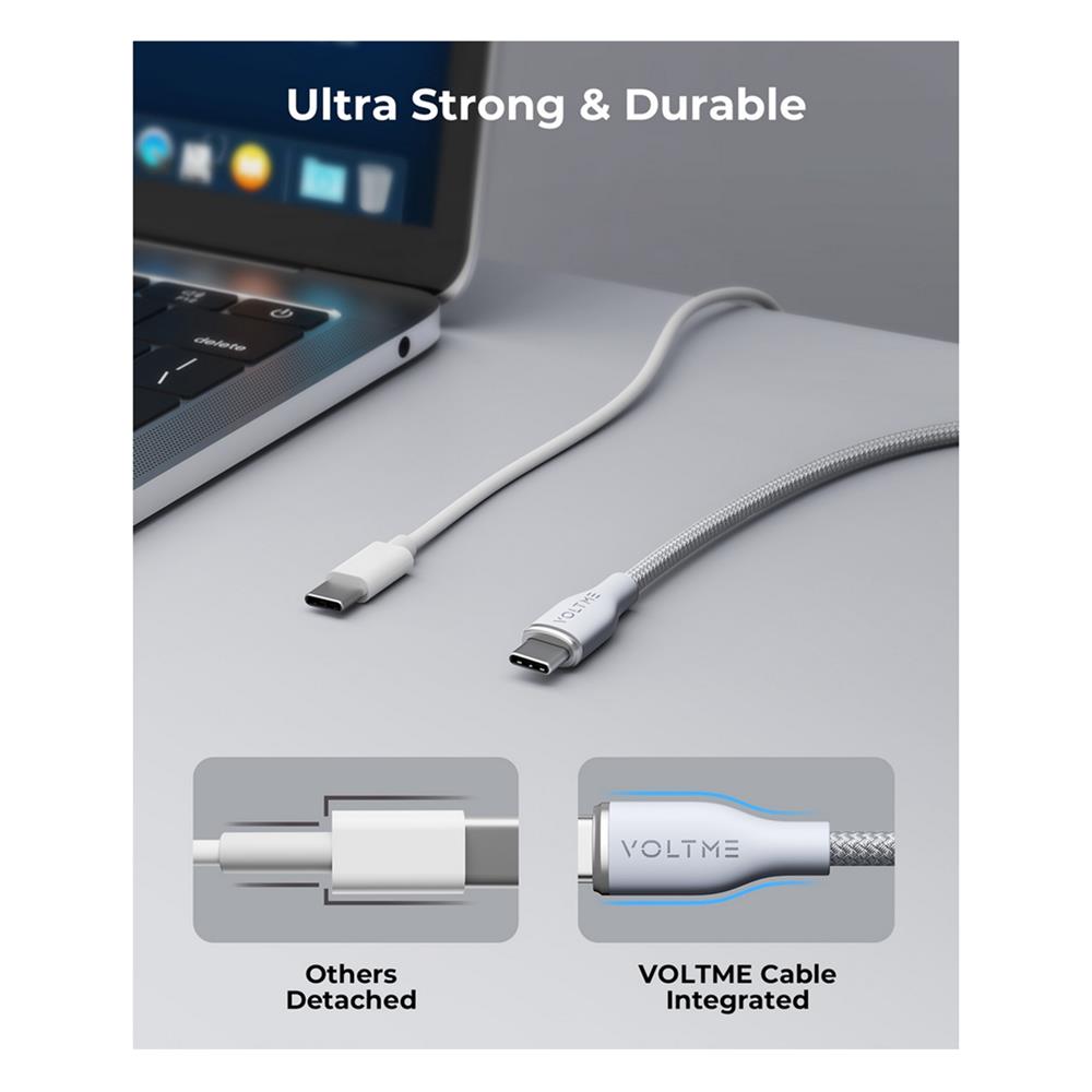 ชุดสายชาร์จ USB-C TO USB-C VOLTME V2022T 35W สีขาว