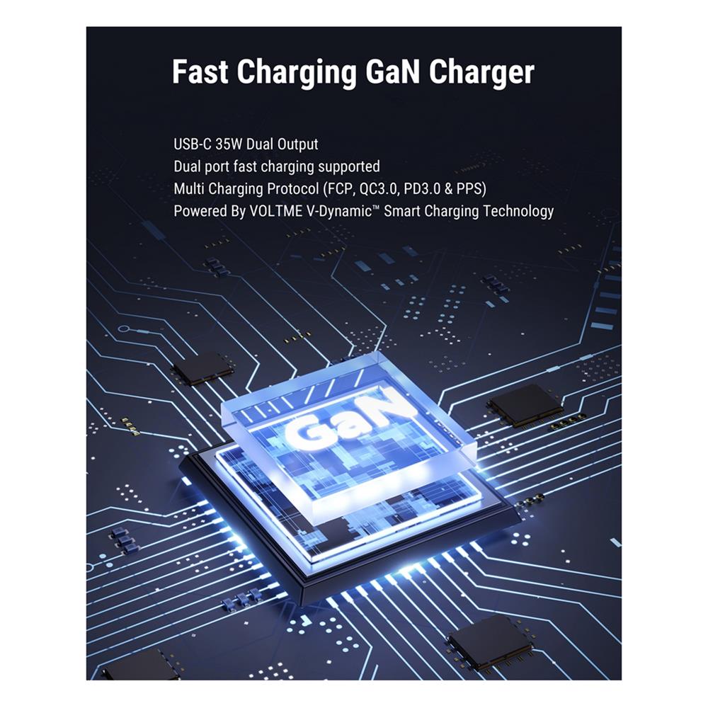 ชุดสายชาร์จ USB-C TO USB-C VOLTME V2022T 35W สีขาว