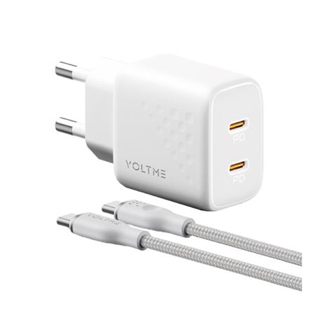 ชุดสายชาร์จ USB-C TO USB-C VOLTME V2022T 35W สีขาว_1