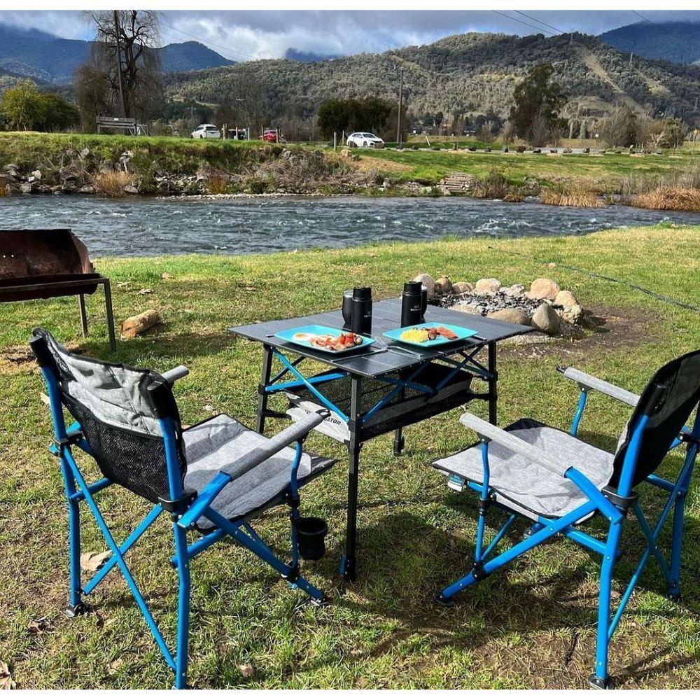 โต๊ะพับแคมป์ปิ้ง NAVIGATOR สีฟ้า/ดำ
