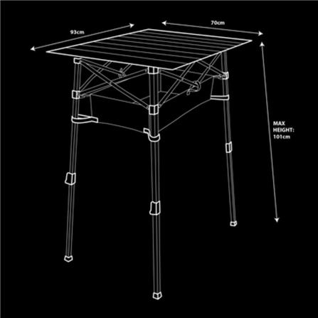 โต๊ะพับแคมป์ปิ้ง NAVIGATOR สีฟ้า/ดำ_5