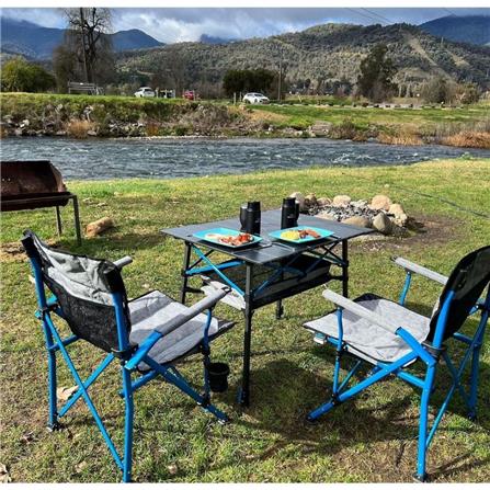 โต๊ะพับแคมป์ปิ้ง NAVIGATOR สีฟ้า/ดำ_3